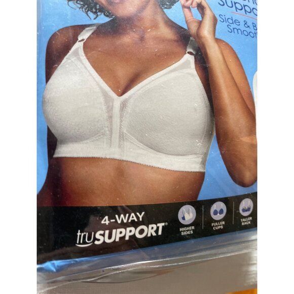 Playtex 18 Hour White Wireless Bra 40D Sensational Support & Comfort - Picture 8 of 9